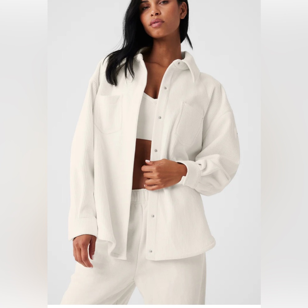 Alo Ribbed Velour Shacket